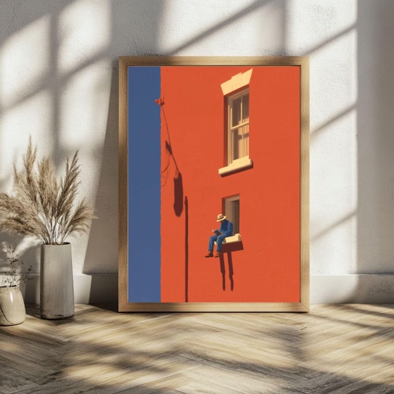 Vintage Collectible Toys - Poster Vintage Minimalista Astratto con Figura