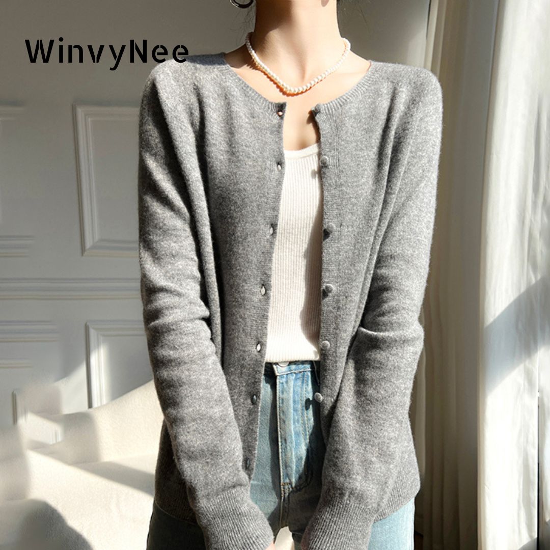 Vintage Collectible Buttons - Winnynee 2024 New Trend cardigan in