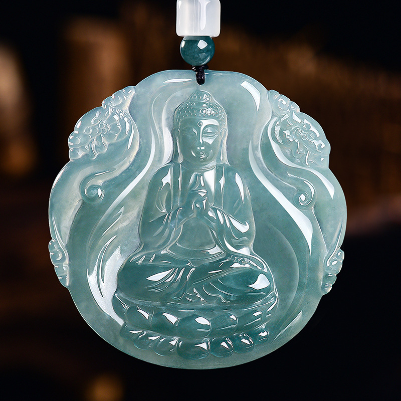 Vintage Necklace - Collana con Pendente Buddha in Giadeite