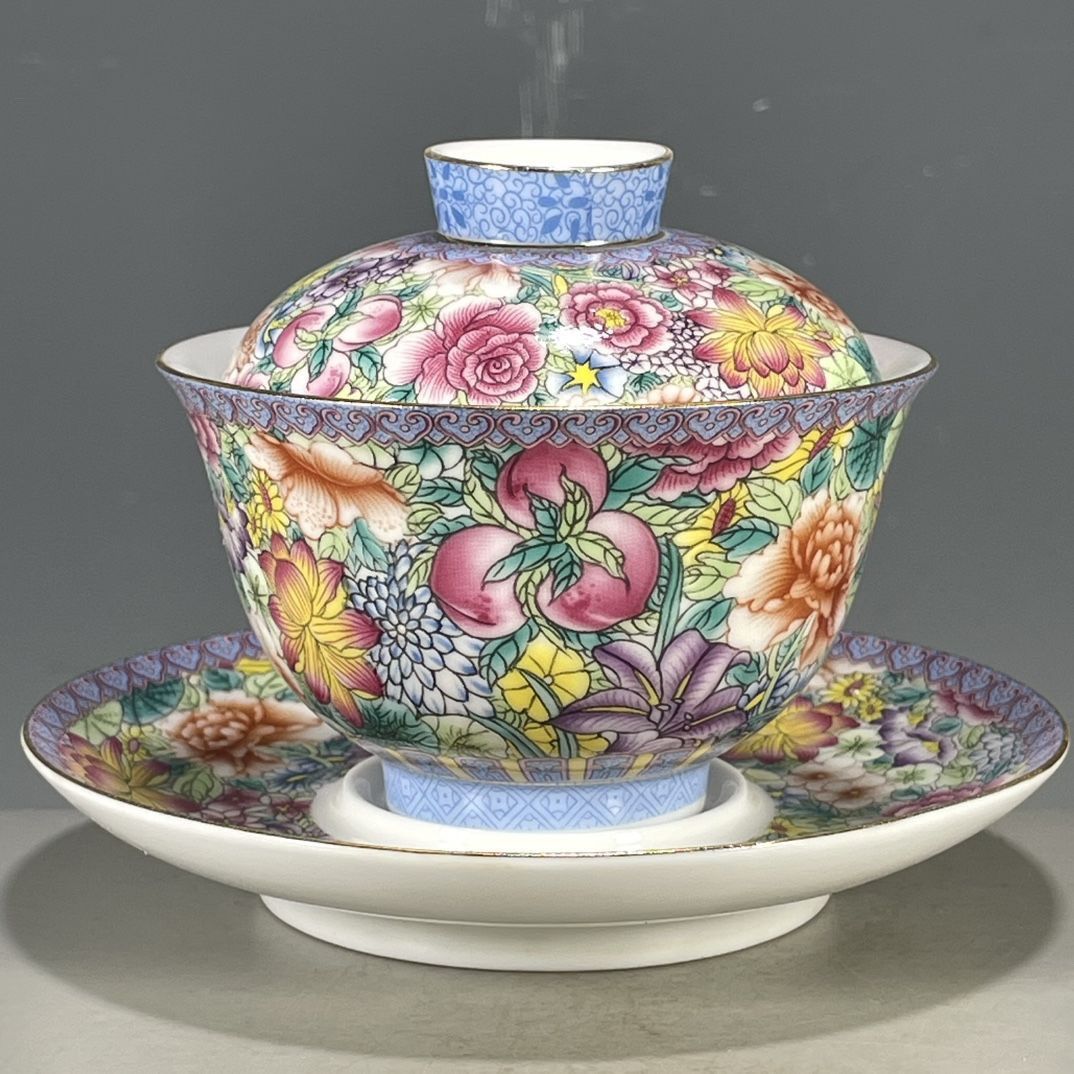 Vintage Collectible Pottery - Gaiwan Cinese Vintage in Ceramica Falangcai,