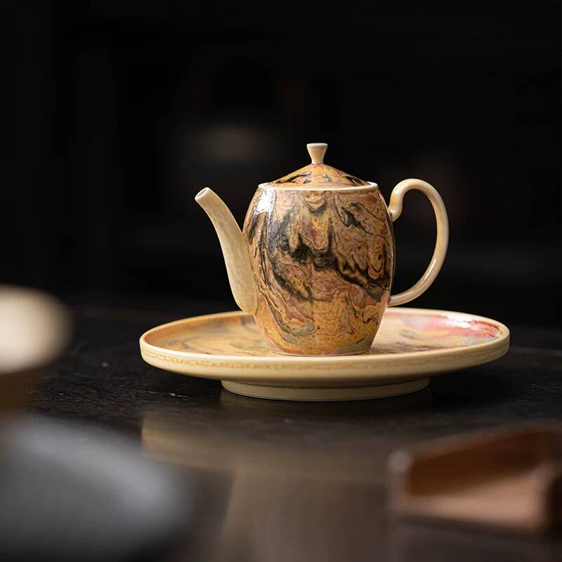 Vintage Collectible Pottery - Teiera Xishi in Stile Pittura a