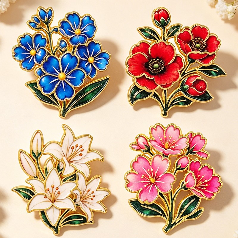 Spilla smaltata floreale vinta - Vintage Items recensione e prezzo